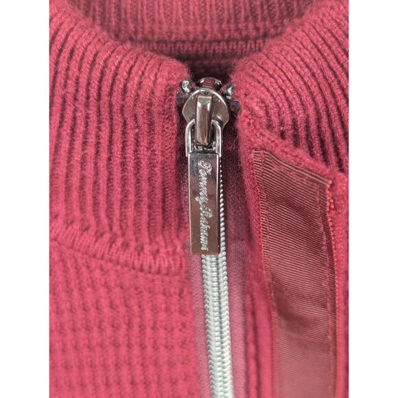 Tommy Bahama Tobago Bay Quarter Zip Sweater Maroon Men's Size Medium - Picture 5 of 12